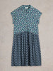 White Stuff Blue Everly Jersey Shirt Dress - Style WS443497